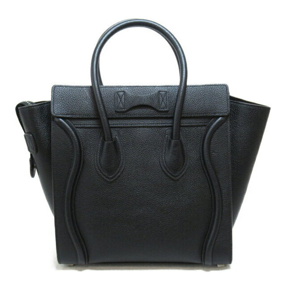 Celine Luggage Shopper Tote Bag Black Leather Bag - Picture 2 of 9